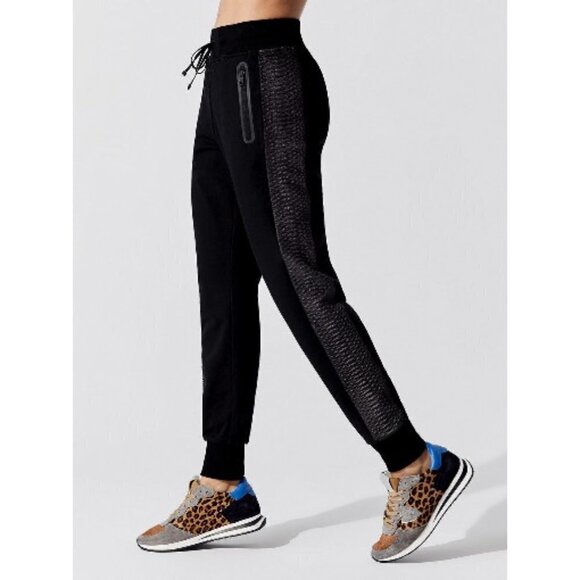 💕BLANC NOIR💕 City Tux Jogger Sweatpants in Black - Picture 2 of 12